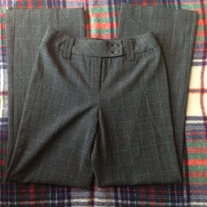 Willi Smith Grey Plaid Full Leg Trouser Pants , 4